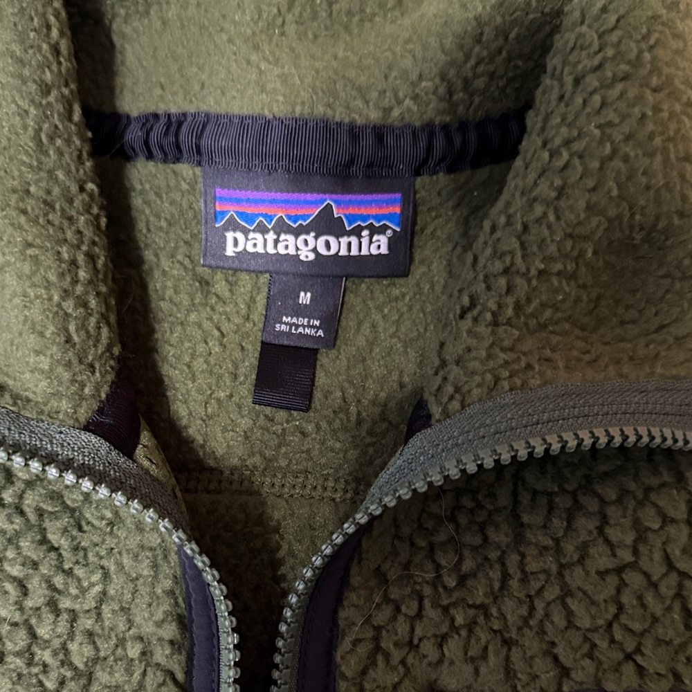 Patagonia Olive Fleece Vest - Picture 2 of 3